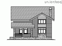 U-148-4P проект двухэтажного дома из газобетона размером 12 на 10 - вид слева U-148-4P проект двухэтажного дома из газобетона размером 12 на 10 - вид слева