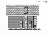 U-148-4P проект двухэтажного дома из газобетона размером 12 на 10 - вид справа U-148-4P проект двухэтажного дома из газобетона размером 12 на 10 - вид справа
