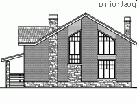 U-148-4P проект двухэтажного дома из газобетона размером 12 на 10 - вид сзади U-148-4P проект двухэтажного дома из газобетона размером 12 на 10 - вид сзади