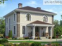 U-155-2P проект двухэтажного коттеджа из пеноблоков размером 10 на 10 