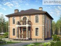 U-155-3P проект двухэтажного коттеджа из пеноблоков размером 10 на 10 