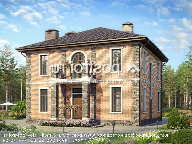 U-155-3P проект двухэтажного коттеджа из пеноблоков размером 10 на 10 