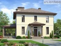 U-155-4P проект двухэтажного коттеджа из пеноблоков размером 10 на 10 