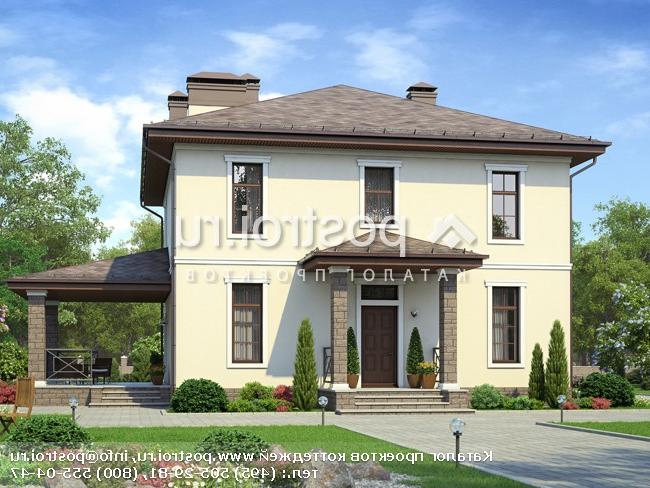 U-155-4P проект двухэтажного коттеджа из пеноблоков размером 10 на 10 