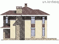 U-159-1P проект двухэтажного дома из пеноблоков размером 11 на 13 - вид слева U-159-1P проект двухэтажного дома из пеноблоков размером 11 на 13 - вид слева