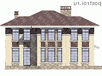 U-159-1P проект двухэтажного дома из пеноблоков размером 11 на 13 - вид сзади U-159-1P проект двухэтажного дома из пеноблоков размером 11 на 13 - вид сзади