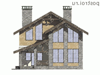 U-165-1P проект двухэтажного дома из пеноблоков размером 10 на 13 - вид слева U-165-1P проект двухэтажного дома из пеноблоков размером 10 на 13 - вид слева
