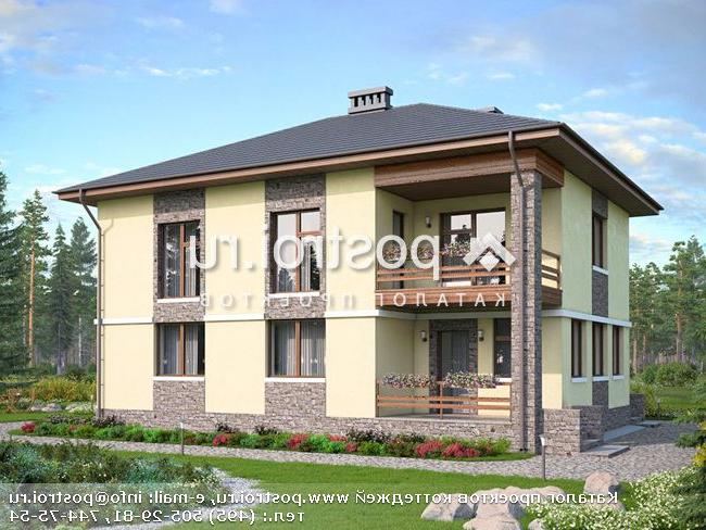 U-170-1P проект двухэтажного дома из пеноблоков размером 9 на 12