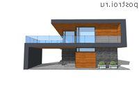 U-186-1P проект двухэтажного дома из пеноблоков с гаражом размером 15 на 18 