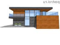 U-186-1P проект двухэтажного дома из пеноблоков с гаражом размером 15 на 18 