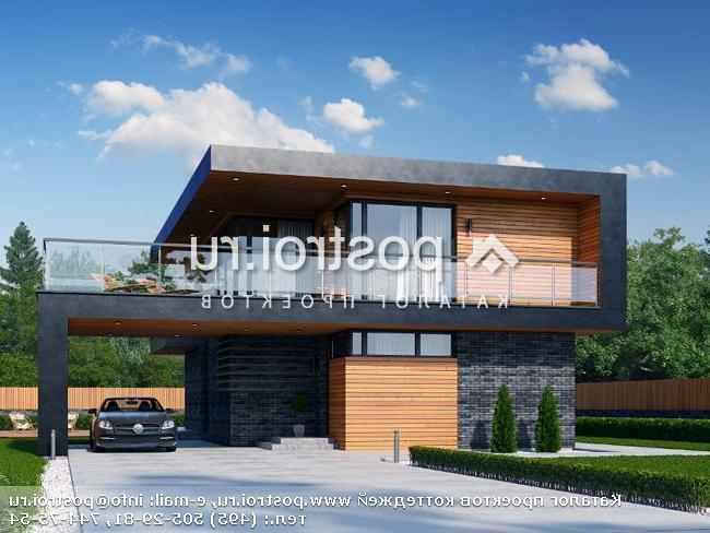 U-186-1P проект двухэтажного дома из пеноблоков с гаражом размером 15 на 18 