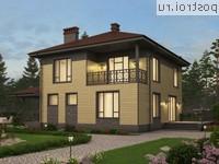 U-193-2P проект двухэтажного дома из пеноблоков размером 12 на 10 