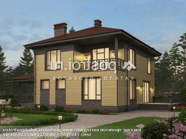 U-193-2P проект двухэтажного дома из пеноблоков размером 12 на 10 