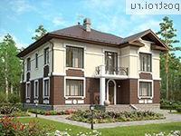 U-206-1P проект двухэтажного дома из пенобетона размером 14 на 13 