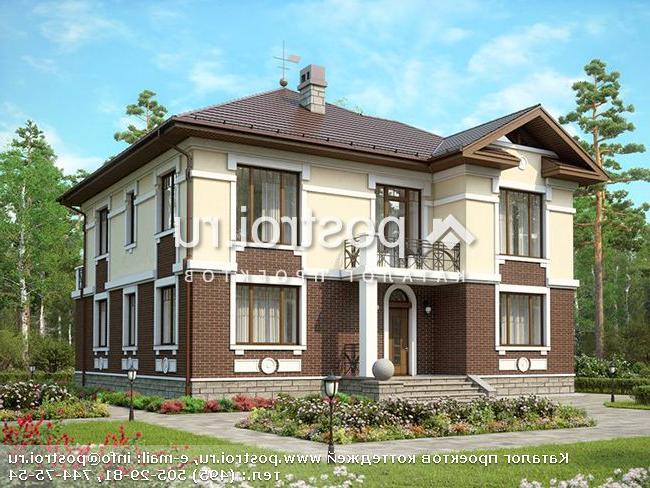 U-206-1P проект двухэтажного дома из пенобетона размером 14 на 13 