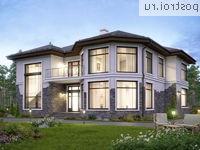 U-255-1K проект двухэтажного коттеджа из кирпича размером 13 на 15 