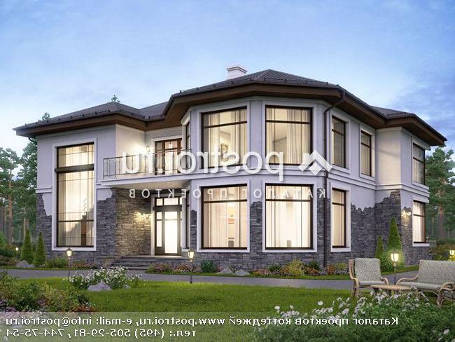 U-255-1K проект двухэтажного коттеджа из кирпича размером 13 на 15 