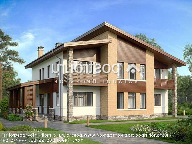 U-262-1K проект двухэтажного дома из кирпича размером 13 на 13 