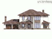 U-282-1K проект двухэтажного дома из кирпича с гаражом размером 12 на 21 - вид спереди U-282-1K проект двухэтажного дома из кирпича с гаражом размером 12 на 21 - вид спереди