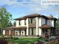 U-282-1K проект двухэтажного дома из кирпича с гаражом размером 12 на 21 