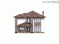 U-282-1K проект двухэтажного дома из кирпича с гаражом размером 12 на 21 - вид справа U-282-1K проект двухэтажного дома из кирпича с гаражом размером 12 на 21 - вид справа