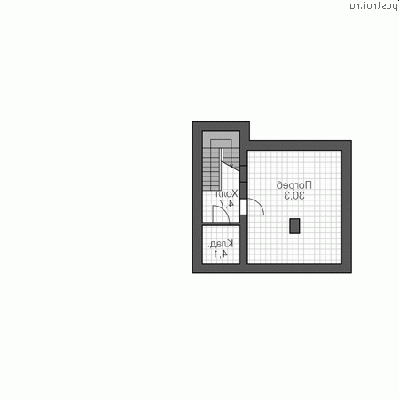 U-285-1P проект двухэтажного дома из пеноблоков с подвалом и гаражом размером 14 на 14 - подвал U-285-1P проект двухэтажного дома из пеноблоков с подвалом и гаражом размером 14 на 14 - подвал