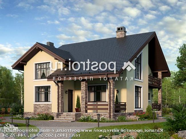 V-169-1P проект двухэтажного дома из пеноблоков размером 10 на 13 