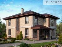 V-192-1P проект двухэтажного коттеджа из пенобетона размером 13 на 10 