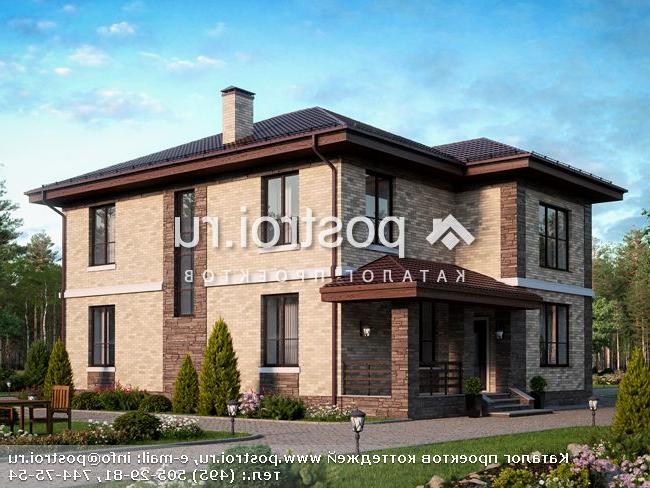 V-192-1P проект двухэтажного коттеджа из пенобетона размером 13 на 10 