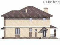 V-192-1P проект двухэтажного коттеджа из пенобетона размером 13 на 10  - вид справа