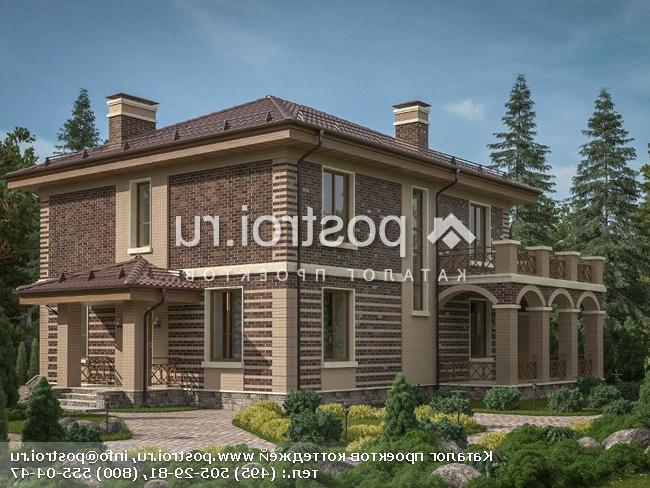 V-192-2P проект двухэтажного коттеджа из пенобетона размером 9 на 13