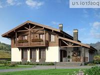 V-226-1P проект двухэтажного коттеджа из газобетона с гаражом размером 15 на 14 