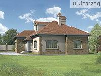 W-145-1K проект одноэтажного дома из кирпича размером 15 на 15 