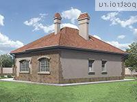 W-145-1K проект одноэтажного дома из кирпича размером 15 на 15 