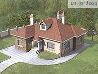 W-145-1K проект одноэтажного дома из кирпича размером 15 на 15 