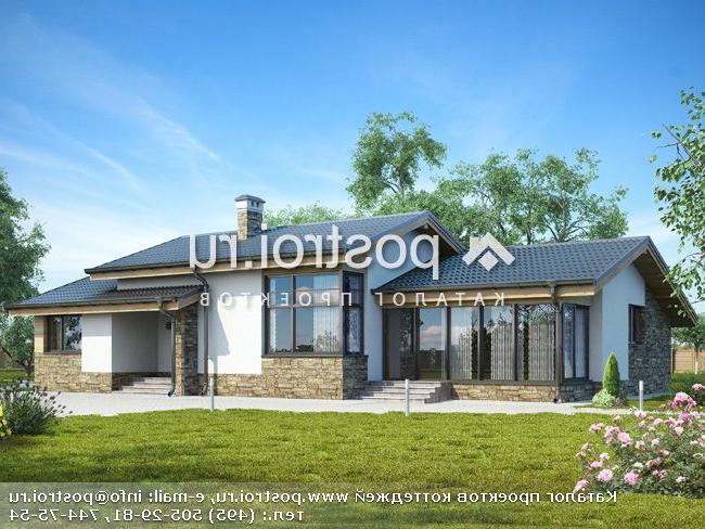 W-161-1P проект одноэтажного дома из пеноблоков размером 12 на 22 