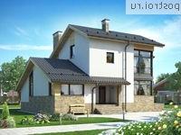 W-173-1P проект двухэтажного дома из пеноблоков размером 12 на 12 