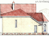 W-179-1K проект двухэтажного дома из кирпича размером 16 на 11  - вид справа