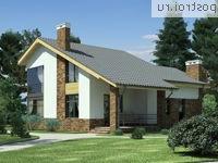 W-194-2P проект двухэтажного коттеджа из пенобетона размером 14 на 13 