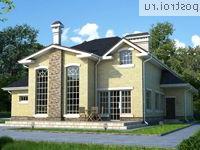 W-239-1K проект одноэтажного дома из кирпича с мансардой и гаражом размером 17 на 16 