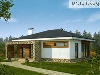 X-080-1P проект одноэтажного дома из пеноблока размером 10 на 8 