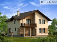 X-150-1P проект двухэтажного дома из газобетона размером 10 на 10 