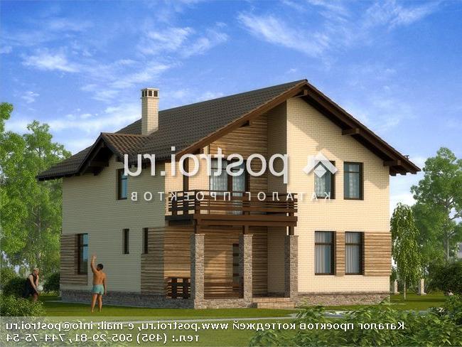 X-150-1P проект двухэтажного дома из газобетона размером 10 на 10 