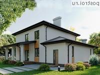 X-189-2P проект двухэтажного дома из пеноблоков с гаражом размером 13 на 16