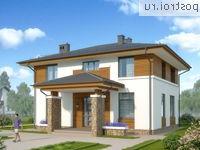 X-194-2P проект двухэтажного коттеджа из пенобетона размером 13 на 12 