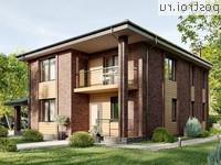 X-205-1P проект двухэтажного дома из пенобетона размером 12 на 13