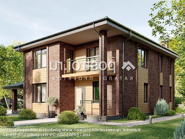 X-205-1P проект двухэтажного дома из пенобетона размером 12 на 13