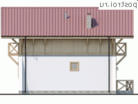 Y-105-1P проект двухэтажного коттеджа из пенобетона размером 10 на 8 - вид справа