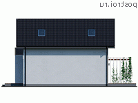 Y-111-1P проект двухэтажного коттеджа из пенобетона размером 7 на 10 - вид слева