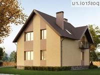 Y-116-1P проект двухэтажного коттеджа из пенобетона размером 9 на 10